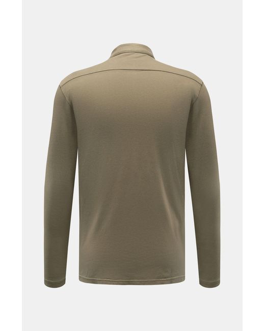04651/ A trip in a bag Henley-Shirt 'Organic Hemley' in Green für Herren