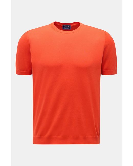 Drumohr Kurzarmpullover in Orange für Herren