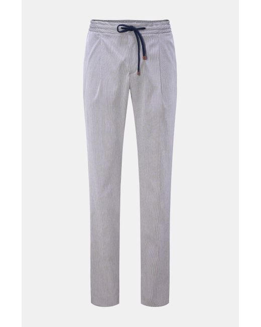 Incotex Baumwollhose/Weiß Gestreift in Gray für Herren