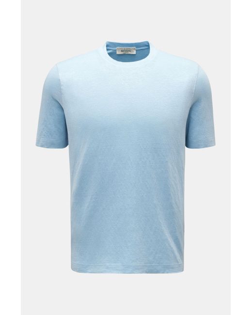 FILIPPO DE LAURENTIIS Leinen Rundhals-T-Shirt 'Jerlin' in Blue für Herren