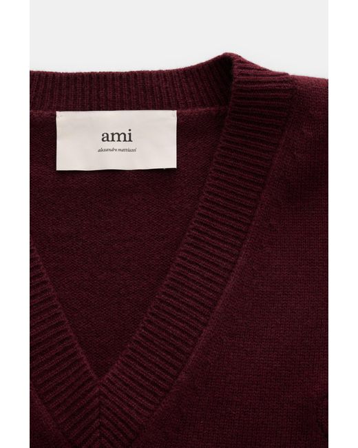 AMI V-Neck Pullover in Red für Herren