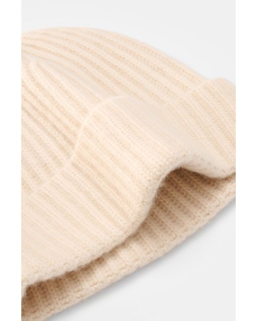 Moorer Cashmere Mütze 'Davis-Bc' in Natural für Herren