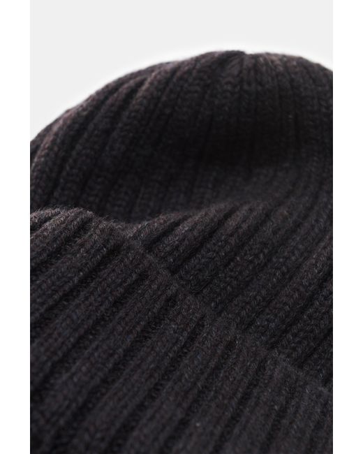 Fedeli Cashmere Mütze 'Bruno' in Black für Herren