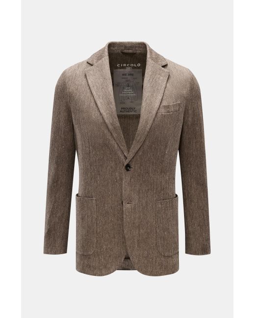 Circolo 1901 Jersey-Sakko Meliert in Brown für Herren