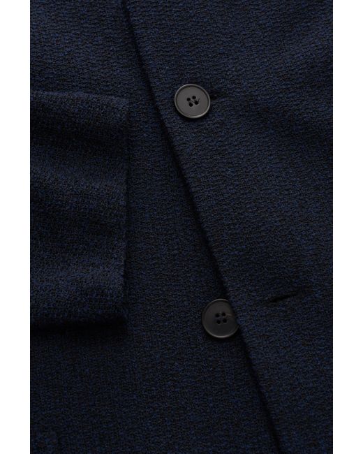 Harris Wharf London Strickblazer 'Nehru Jacket' in Blue für Herren