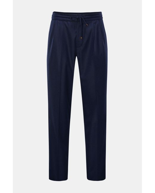 Brunello Cucinelli Woll-Joggpants 'Leisure Fit' in Blue für Herren