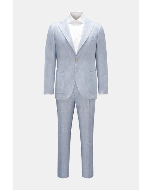 Santaniello Leinen Anzug in Blue für Herren