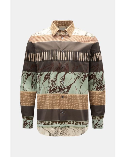 Paul Smith Casual Hemd Kent-Kragen/Mintgrün/Hellbraun Gemustert in Gray für Herren