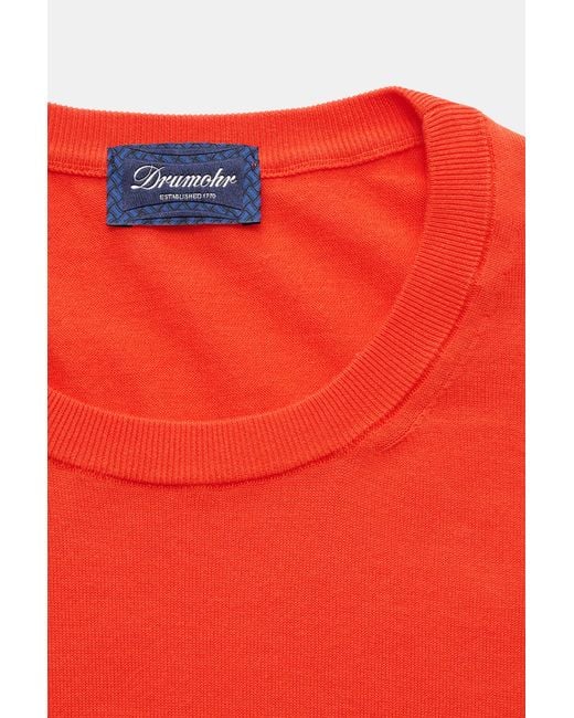 Drumohr Kurzarmpullover in Orange für Herren