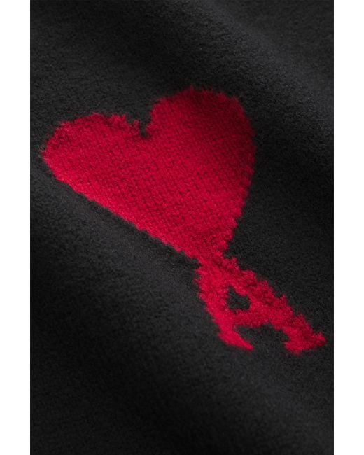 AMI Rundhalspullover in Black für Herren