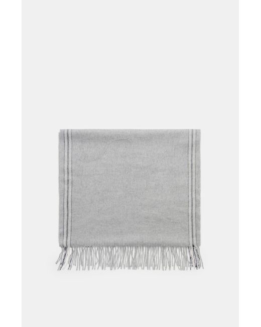 Brunello Cucinelli Seidenschal/Offwhite/Anthrazit in Gray für Herren