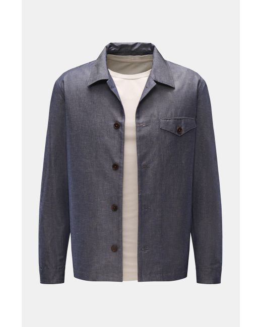 hindustrie Overshirt in Blue für Herren