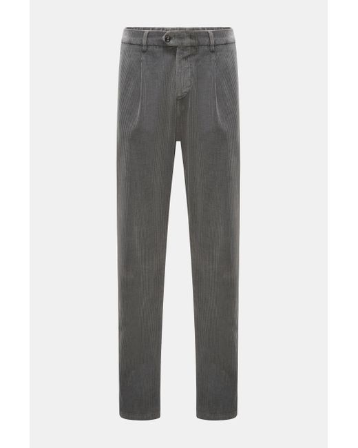 Marco Pescarolo Cord-Joggpants 'Far' in Gray für Herren