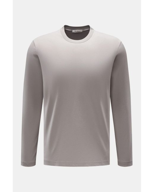 STEFAN BRANDT Rundhals-Longsleeve 'Eli' in Gray für Herren