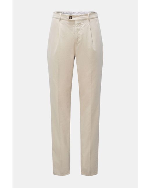 Brunello Cucinelli Cordhose 'Leisure Fit' in Natural für Herren