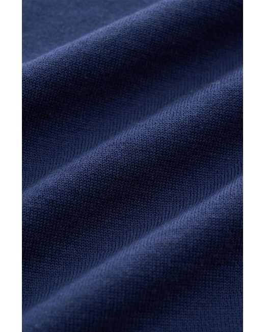 Drumohr Kurzarm-Strickhemd in Blue für Herren
