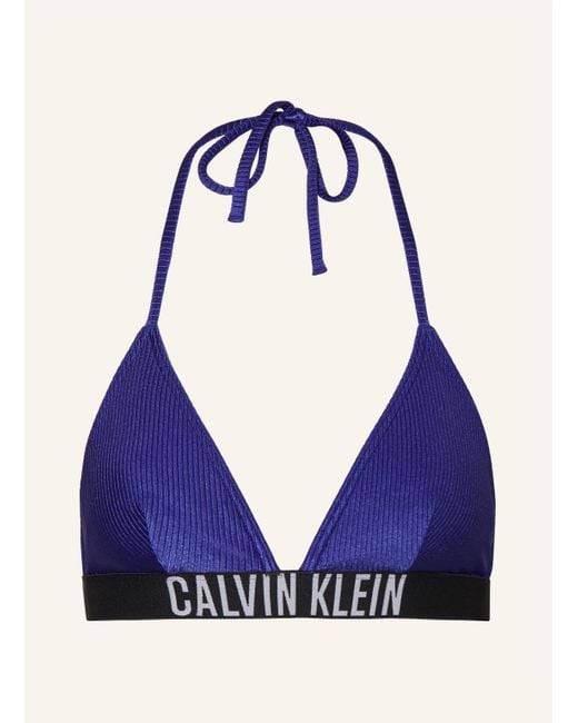Calvin Klein Blue Triangel-Bikini-Top INTENSE POWER
