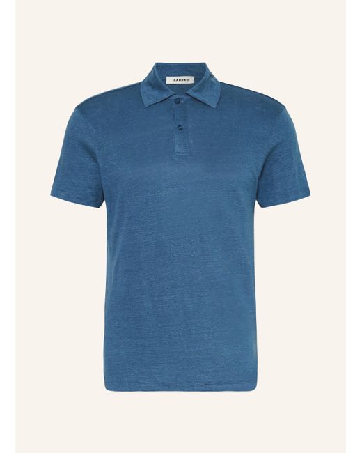 Sandro Leinen-Poloshirt in Blue für Herren