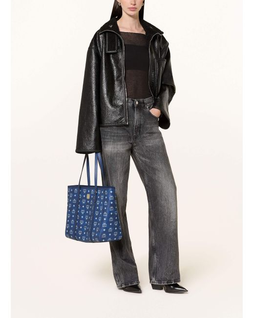 MCM Blue Shopper TONI MEDIUM