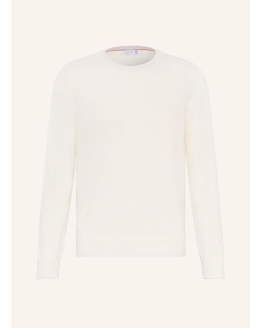 Brunello Cucinelli Cashmere-Pullover in Natural für Herren