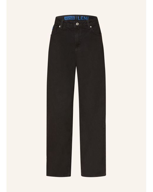 HUGO Black Wide Leg Jeans LENI