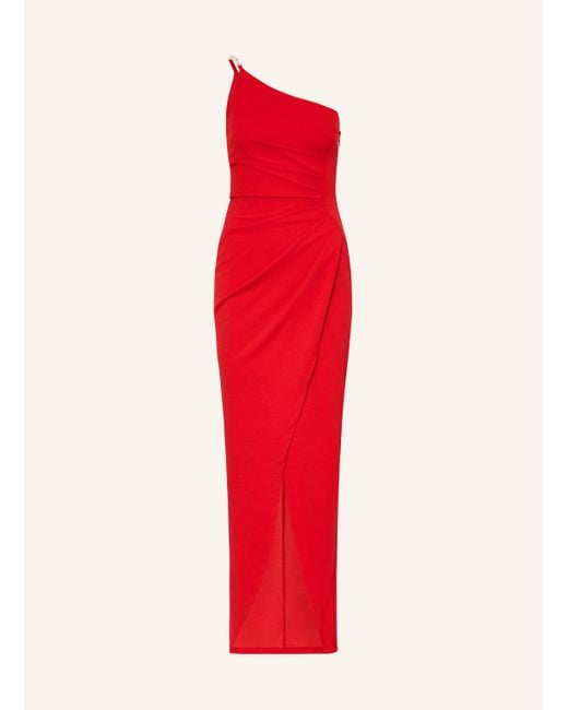Lipsy Red Abendkleid mit Schmucksteinen