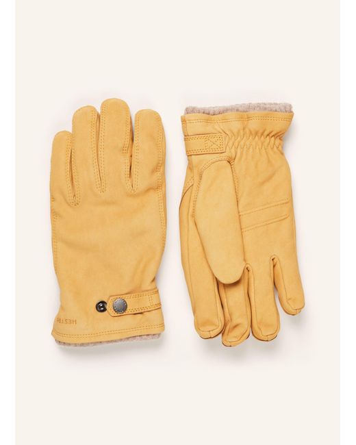 Hestra Lederhandschuhe BERGVIK in Yellow für Herren