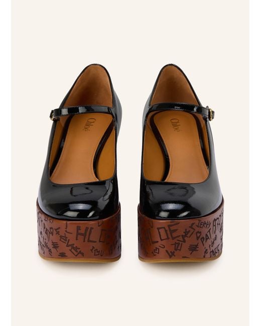 Chloé Brown Plateau-Wedges MAXIME