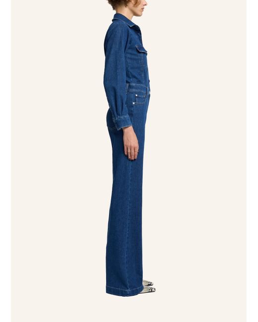 7 For All Mankind Blue LUXE JUMPSUIT