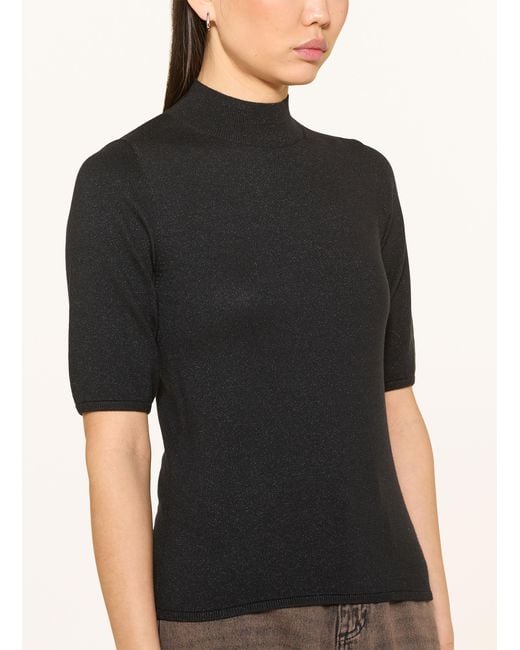 MARC AUREL Black Strickshirt mit Glitzergarn