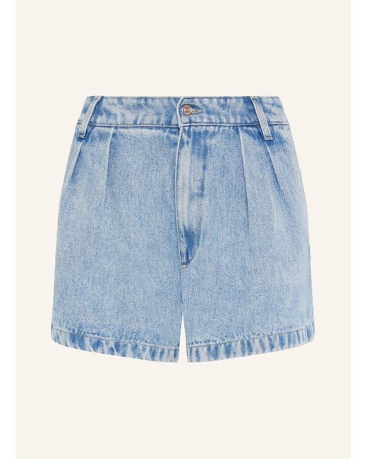 7 For All Mankind Blue PLEATED Shorts