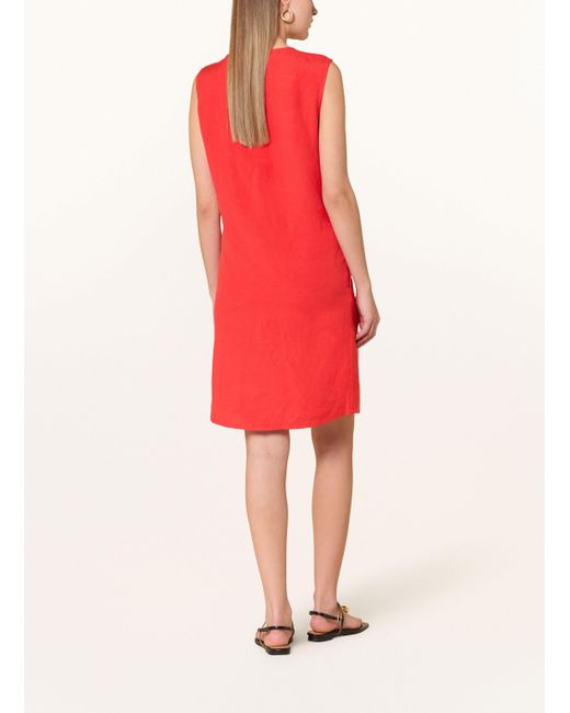 Fynch-Hatton Red Kleid mit Leinen