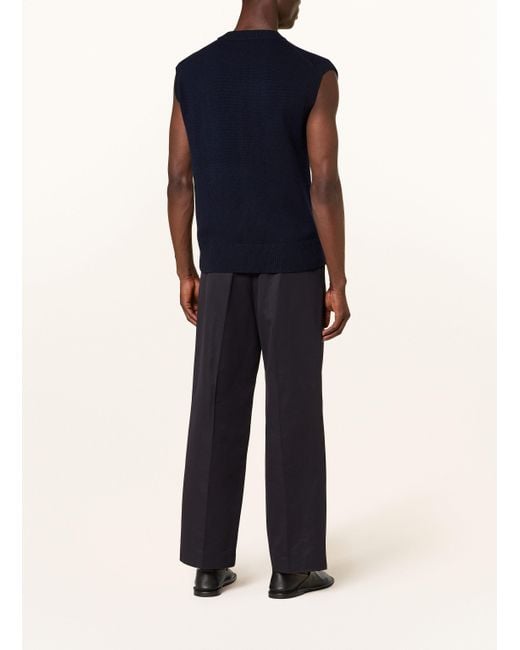 Lisa Yang Cashmere-Pullunder DENNIS in Blue für Herren