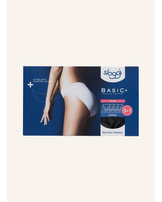 Sloggi Black 4er-Pack Slips BASIC+