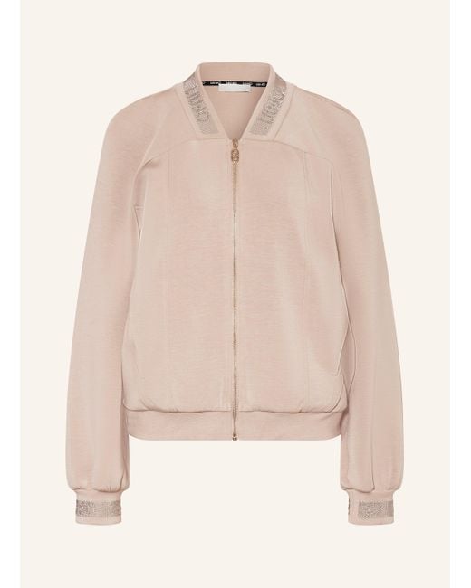 Liu Jo Natural Sweatjacke mit Schmucksteinen