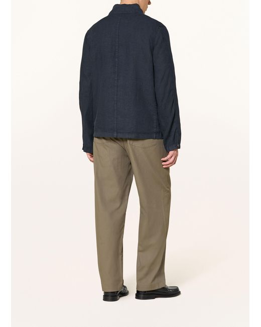 Closed Leinen-Overjacket in Blue für Herren