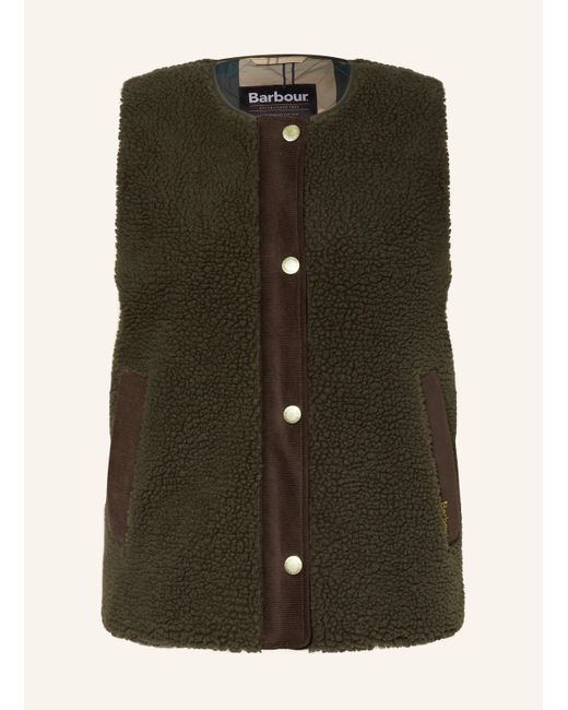 Barbour Green Teddyfell-Weste DULSIE