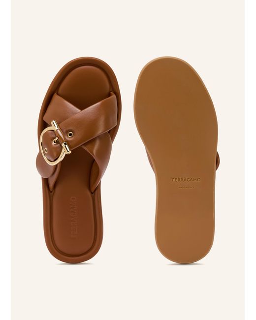 Ferragamo Brown Pantoletten ELYZIA