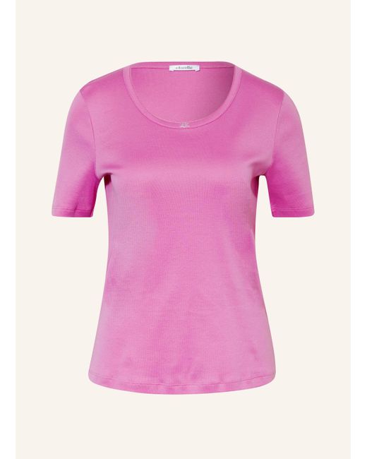 efixelle Pink T-Shirt mit Schmucksteinen