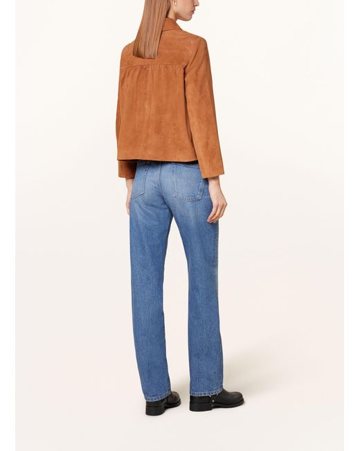 Ba&sh Brown Lederjacke MILAS