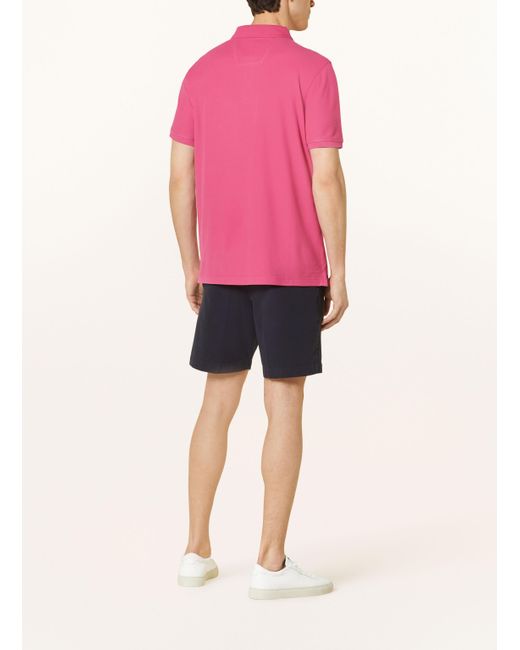 Fynch-Hatton Piqué-Poloshirt in Pink für Herren