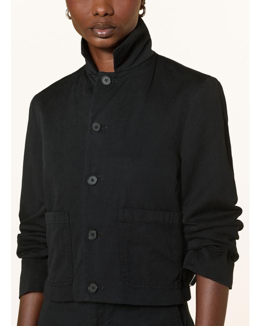 Filippa K Black Jacke mit Leinen