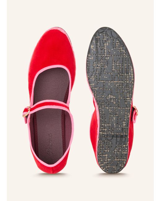 Flabelus Red Ballerinas AURELIE
