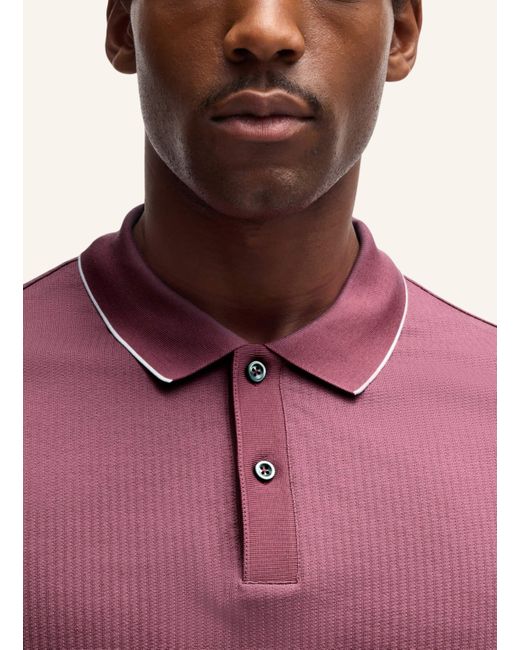 Boss Poloshirt L-PERRY 57 Regular Fit in Pink für Herren
