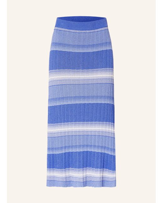 DARLING HARBOUR Blue Strickrock mit Glitzergarn