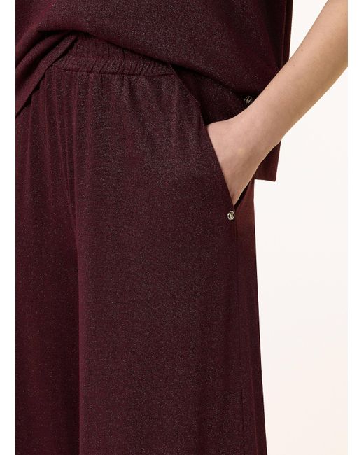 MARC AUREL Purple Marlenehose mit Glitzergarn