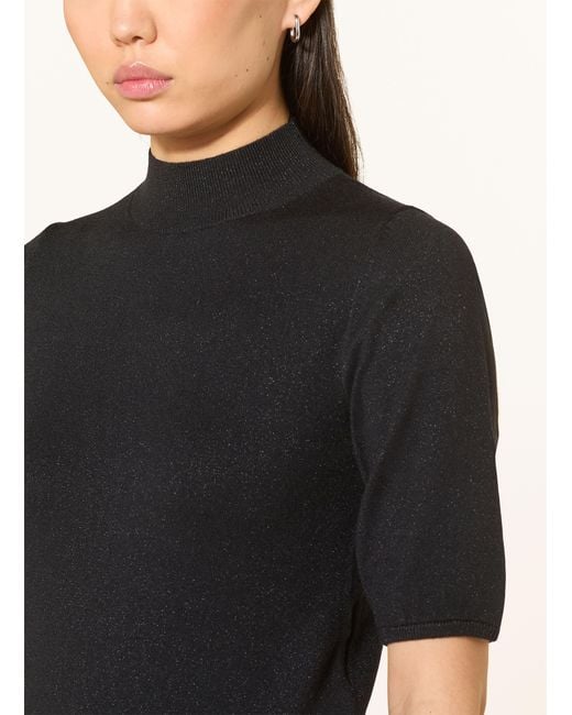 MARC AUREL Black Strickshirt mit Glitzergarn