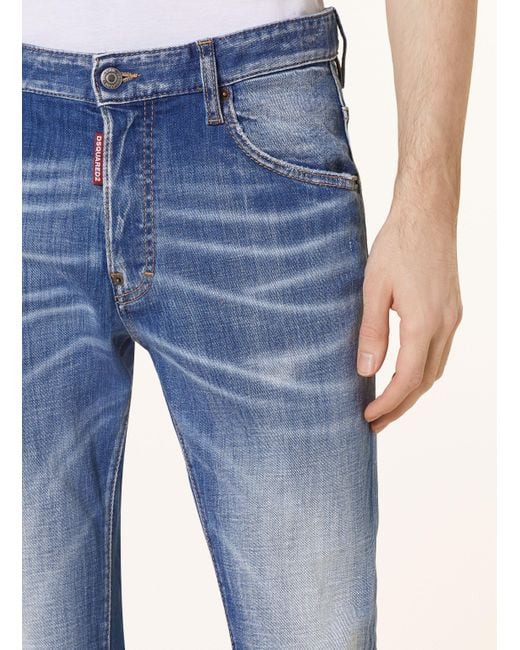 DSquared² Destroyed Jeans SKATER JEAN Slim Fit in Blue für Herren