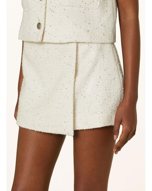 Suncoo Natural Bouclé-Rock FOLLOW mit Pailletten