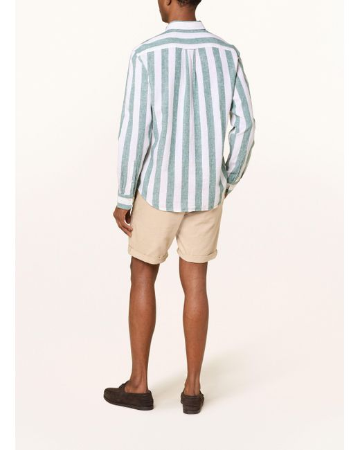 Gant Hemd Regular Fit mit Leinen in Blue für Herren